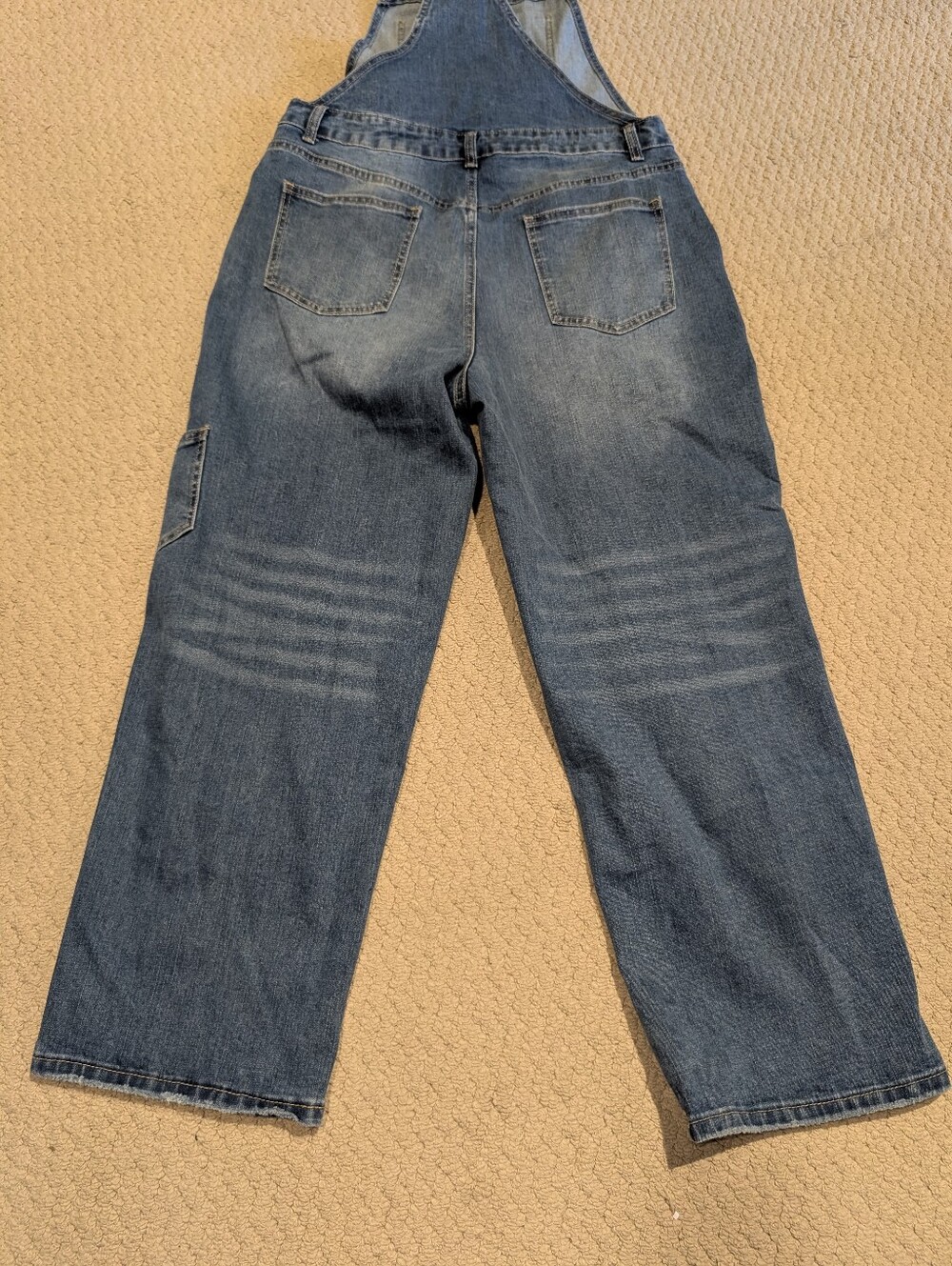 Flamingals Multi Pocket Mid Waist Straight Leg Overalls NWT Women's Medium - Picture 8 of 10